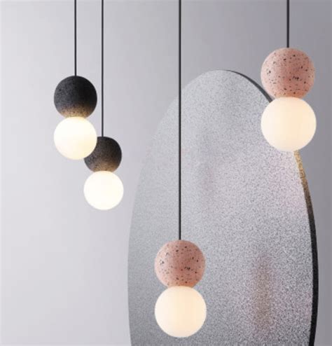 Dorte Cement Scandinavian Minimalist Pendant Light | Light Vault