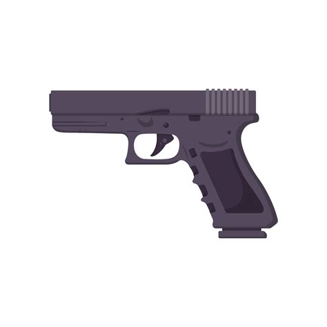 Glock 17 Handgun Flat Illustration. Clean Icon Design Element on ...