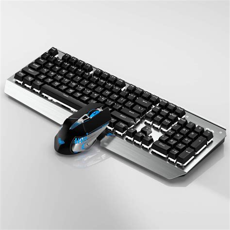 Amazon.com: Rechargeable Wireless Keyboard and Mouse Combo, Ergonomic Metal Panel Keyboard with ...