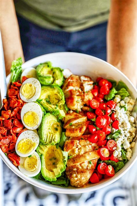 Chicken Cobb Salad Recipe | Chicken lunch recipes, Easy healthy lunches, Healthy crockpot recipes