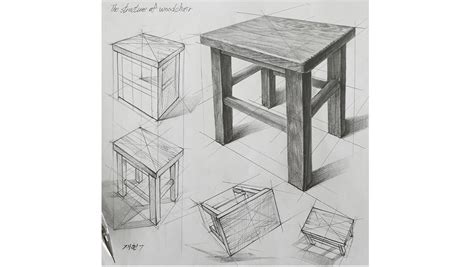 Table Perspective Drawing