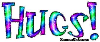 Hugs Glitter Word Image: Graphic Comment Meme or GIF