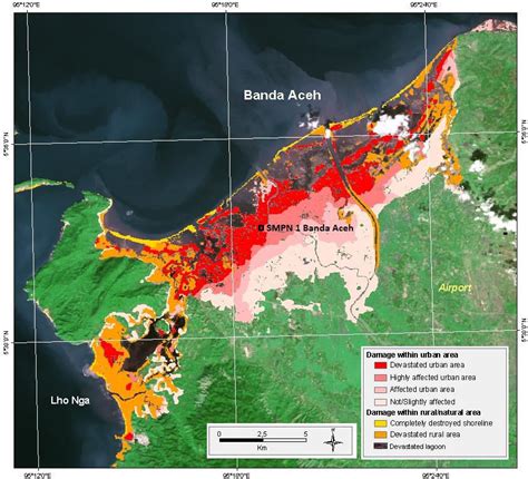 Peta Dampak Tsunami Aceh 2004 Visit Banda Aceh - Riset