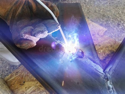 Welder Welding Joining Metal Close Up Stock Photo - Image of wall ...