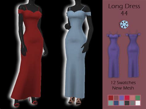 Lisaminicatsims' LMCS Long Dress 44 | Sims 4 mods clothes, Long dress, Dress