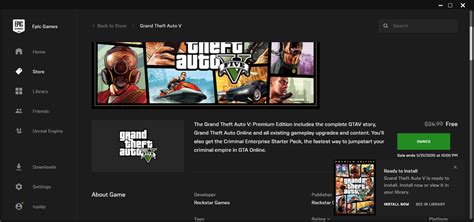 GTA 5, Free on Epic Games Store, just "bought" it, but I can't install ...