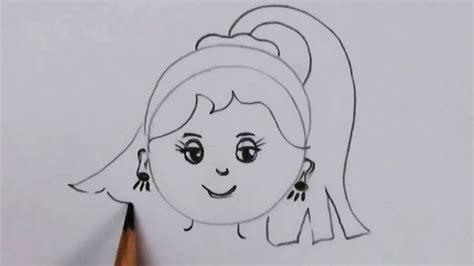 How To Draw A Girl Face For Kids