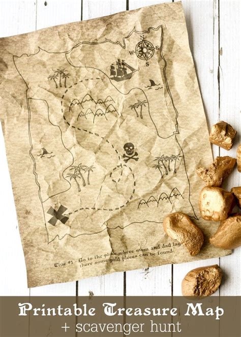 Printable Treasure Map Kids Activity