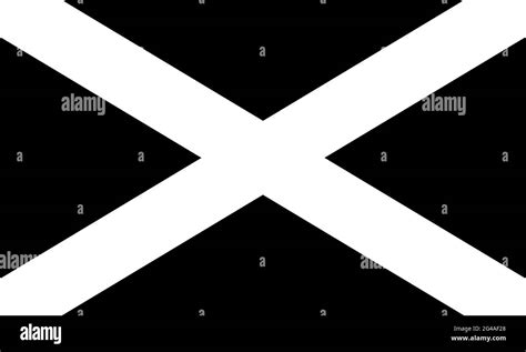 Scotland flag black and white color, national flag of Scotland standard ...