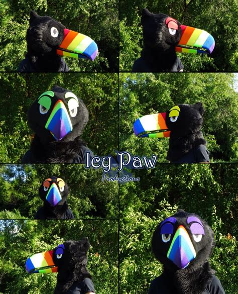 Rainbow Toucan! (head shots) — Weasyl