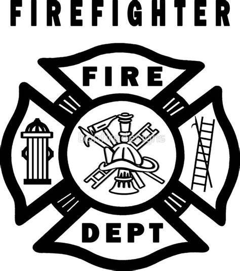 Firefighter Logo symbol of Fire Dept Pride • Buy this artwork on apparel, stickers, phone cases ...