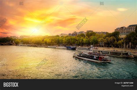 Sunset Over Seine Image & Photo (Free Trial) | Bigstock