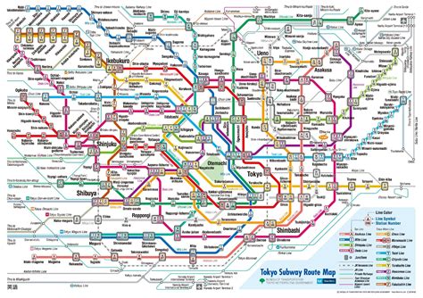 Tokyo subway map - Ontheworldmap.com