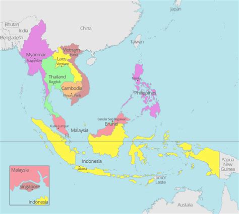 Asean Country Map