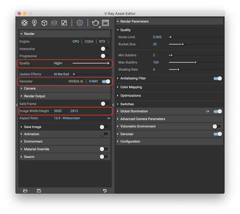 Basic render settings vray rhino - indoret