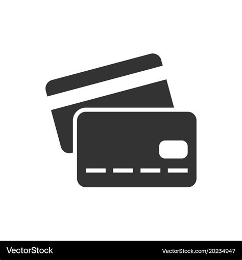 Credit card black icon Royalty Free Vector Image