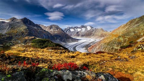 Mountains Switzerland Aletsch Glacier Alps 4K HD Nature Wallpapers | HD Wallpapers | ID #36839