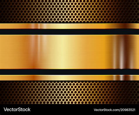 Gold metal texture background with light effect Vector Image