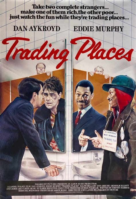 Original Trading Places Movie Poster - Eddie Murphy - Dan Ackroyd - John Landis