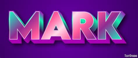 Mark Text Effect and Logo Design Word