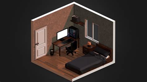 Low Poly Isometric Room - Download Free 3D model by amurin [56cf7d5] - Sketchfab