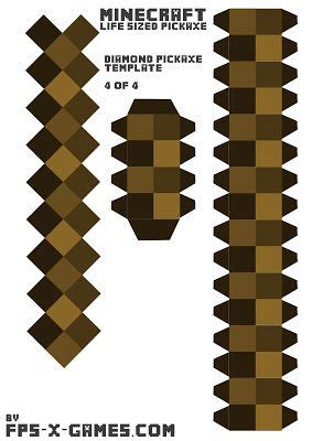 13+Easy Minecraft Sword Printable Papercraft - Joepisco