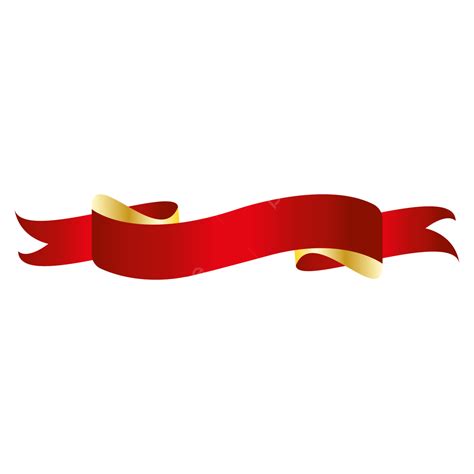 Red And Gold Ribbon Banner, Ribbon, Red Ribbon, Red Ribbon Banner PNG ...