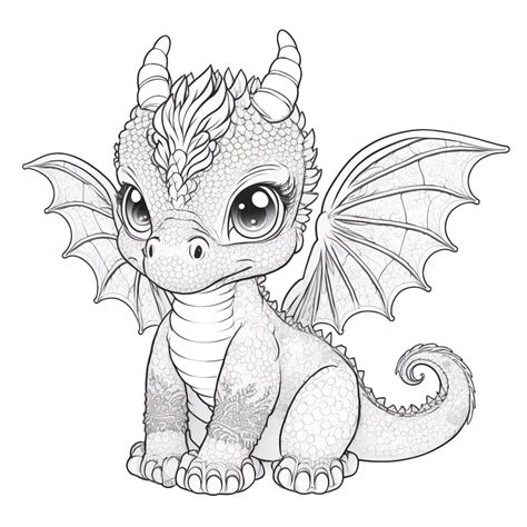 Cute Dragon Coloring Pages For Kids