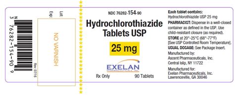 Hydrochlorothiazide (Exelan Pharmaceuticals Inc.): FDA Package Insert