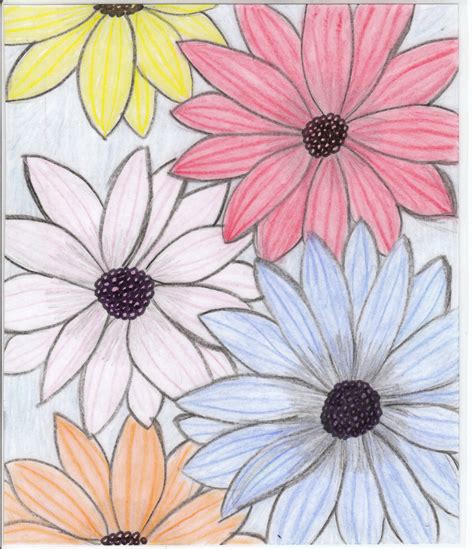 Cute Easy Flower Drawings - Viewing Gallery