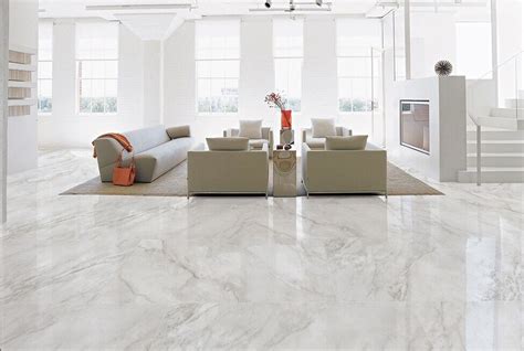 1200 x 600 Large Format Ceramic Tiles with White/Grey Marble Soft ...