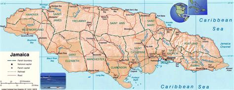 Mapas Imprimidos de Jamaica con Posibilidad de Descargar