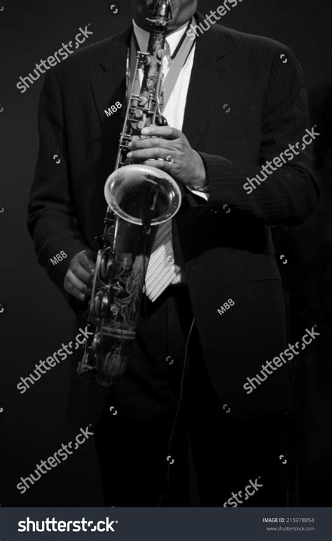 Musician Playing Tenor Saxophone Stock Photo 215978854 : Shutterstock