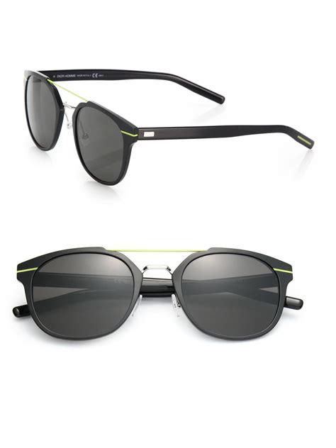 Lyst - Dior homme Metal Round Sunglasses in Black for Men