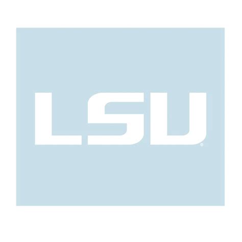 LSU Decal White LSU Logo 6"