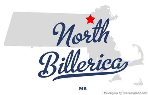 Map of North Billerica, MA, Massachusetts