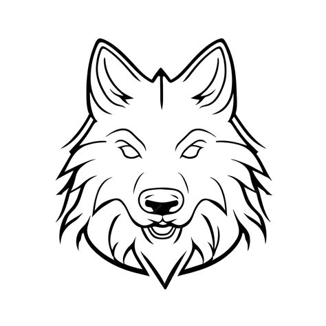 Premium Vector | Detailed wolf line vector