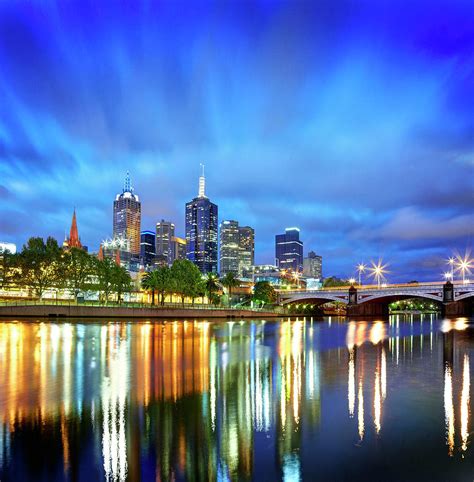 Melbourne City Skyline From The South by Aaron Foster