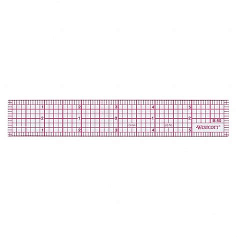 WESTCOTT, B-50, Transparent Grid, Ruler - 26CT77|B-50 - Grainger