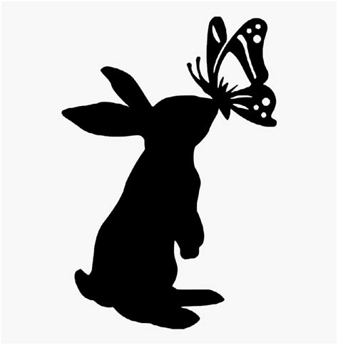 Pinterest Cricut Easter - Bunny Silhouette, HD Png Download , Transparent Png Image - PNGitem