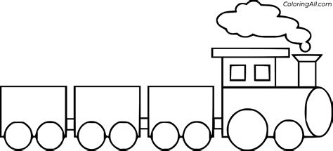 Simple Train Outline Printable