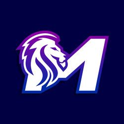 Letter e lion logo design gaming sport icon Vector Image