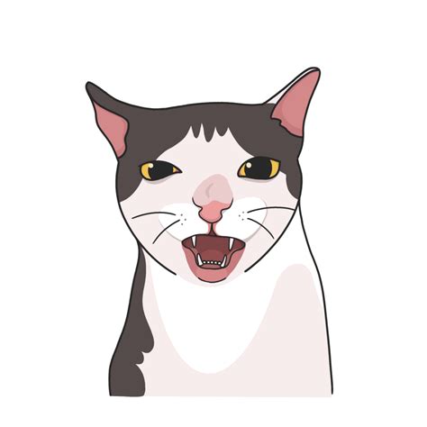 Crunchy Cat Meme Sticker Tshirt Illustration 44876744 PNG