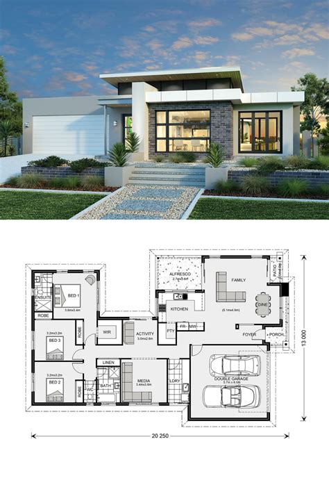 Splendid Three Bedroom Modern House Design | Bungalow style house plans ...