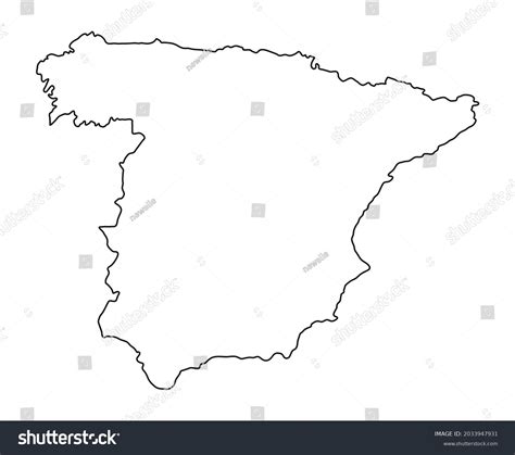 Spain Outline Flag Map Vector Illustration Stock Vector (Royalty Free) 2033947931 | Shutterstock