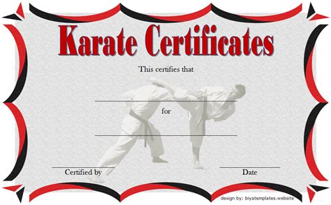 Karate Certificate Template 4 | Paddle Templates