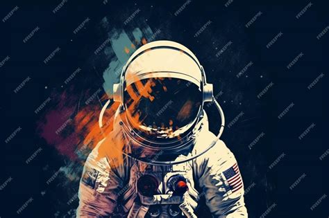 Premium AI Image | An astronaut in a space suit with a logo