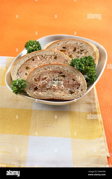 Stuffed Bread Loaf Stock Photo - Alamy