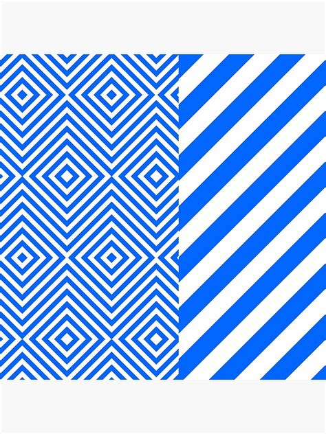 "STRAIGHT LINE DESIGN 6 BLUE" Poster for Sale by tartans | Redbubble