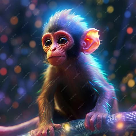 Premium AI Image | Cute monkey cartoon emoji vector and langur face ...